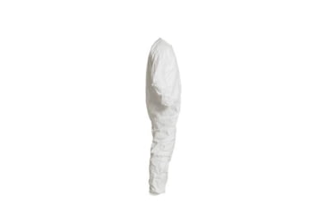 Image of DuPont Tyvek IsoClean Coveralls, Clean-Processed and Sterile, Bound Seams/Neck, Dolman Sleeve, Elastic Wrists/Ankles, White, 2x, Case of 25, IC253BWH2XCS