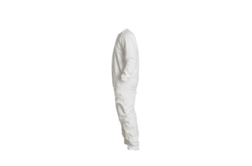 Image of DuPont Tyvek IsoClean Coveralls, Clean-Processed and Sterile, Bound Seams/Neck, Dolman Sleeve, Elastic Wrists/Ankles, White, 2x, Case of 25, IC253BWH2XCS
