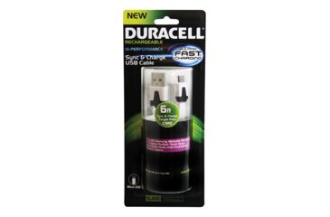 Image of Duracell Standard USB to Micro USB Sync and Charge Cable - 6ft, White PRO429