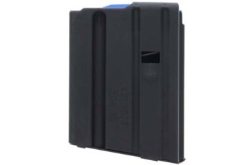 Image of Duramag 204 Stainless Steel Magazine, Ss Spring Cpd Plate, 10RD, Matte Black w/ Blue Follower, 1024041176CPD, EDEMO1