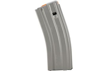 Image of Duramag Aluminum Magazine Crimped From 30 Round to 10 Round, SS Spring CPD Plate, 5.56mm/.223/300BLK, 10RD, Mil-Spec, Anodize, Grey/Orange, 3023002178CPDL10-10RD