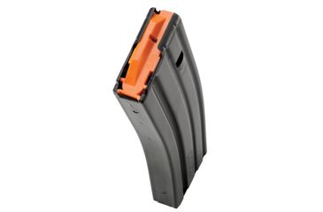 Image of Duramag Stainless Steel Magazine Crimped From 30 Round to 5 Round, SS Spring CPD Plate, 5.56mm/.223/300BLK, 5RD, Matte, Black/Orange, 3023041178CPDL05-5RD