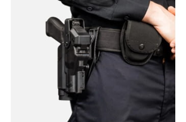 Image of Alien Gear Holsters Rapid Force Duty Holster LVL 3 w/Light-Bearing w/Clamshell Packaging, Glock 17/47 Gen 1-5/17 MOS/22 Gen 1-4/47 MOS, Left Hand, BasketWeave Black, RD-M-0601-BW-LH-L1-C