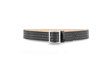 Image of 1-3/4" Hi-Gloss Leather 4 Row Stitch Garrison Belt with Nickel Buckle
