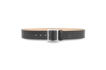 Image of 1-3/4" Plain Leather 4 Row Stitch Garrison Belt w/ Solid Brass/Nickel