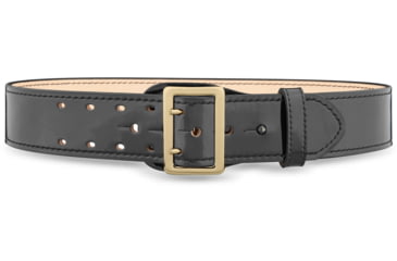 Image of DutyMan 2-1/4inch High-gloss Leather Sam Browne 2-row Stitch Duty Belt With Gold Buckle DTY-1031-32-9002