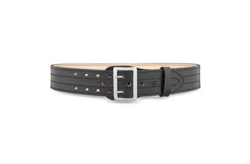 Image of 2-1/4&quot; Plain Leather Sam Brown 4 Row Stitch Duty Belt with Nickel Buckle