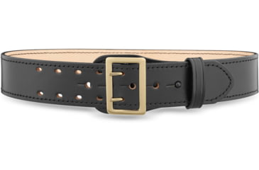 Image of DutyMan 2-1/4inch Plain Leather Sam Browne 2-row Stitch Duty Belt With Gold Buckle DTY-1011-46-9002