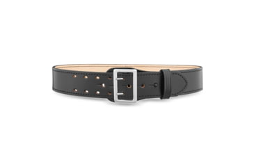 Image of 2-1/4" Plain Leather Sam Browne 2-Row Stitch Duty Belt with Nickel Buckle