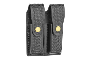 Image of Basketweave Leather Double Magazine Holder for 9MM