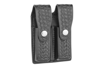Image of Basketweave Leather Double Magazine Holder for 9MM