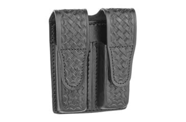 Image of Basketweave Leather Double Magazine Holder for 9MM