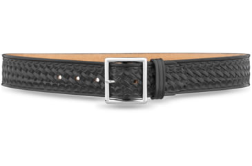 Image of DutyMan 1-3/4inch Basketweave Leather Garrison Belt With Nickel Buckle DTY-1621-38-9031