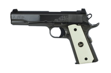 Image of Dan Wesson 50th-Anniversary Pistol, .45 ACP, 5in barrel, forged steel frame, simulated ivory G10 grip, recoil operated semi-automatic, fixed night sights, 8 round magazine, DW-50THA-45-5-1-FRRMPG