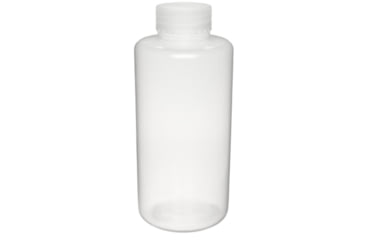Image of Dynalon HDPE Wide Mouth Bottle w/ Screw Cap, 1L, Case of 55, 301615-0032