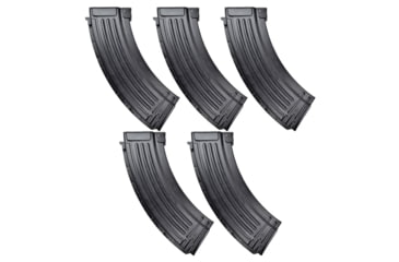 Image of E&amp;L Manufacturing 47 Mid-Cap, 120 Rounds, Rifle Magazine Box Set, 5 Pieces, Black, 120, EL-47X5
