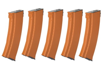 Image of E&amp;L Manufacturing 74N Mid-Cap, 120 Rounds, Rifle Magazine Box Set, 5 Pieces, Orange, 120, EL-74NCX5
