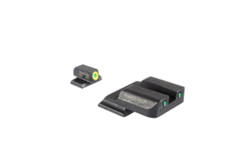 Image of Ameriglo Trooper Tritium Handgun Sight Set for S&amp;W M&amp;P Excludes .22/.380/Shield/EZ/Pro Green Rear Green with LumiGreen Front 9339B169, SW-819