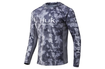 Image of HUK Performance Fishing Icon X KC Refraction Camo Hoodie - Mens, Storm, Small, H1200287-039-S