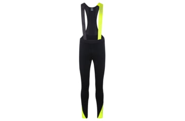 Image of GOREWEAR Mens C5 Thermo Cycling Bib Tights+ in Black/Neon Yellow XL Form fit B21459BE, 100643-9908-XXL