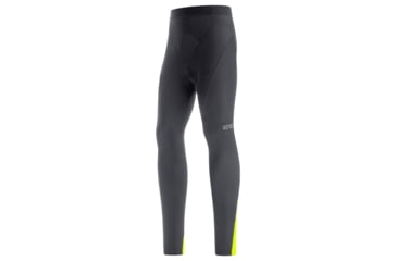 Image of GOREWEAR Mens C3 Thermo Cycling Tights+ in Black/Neon Yellow Small Form fit 357A7A17, 100649-9908-M