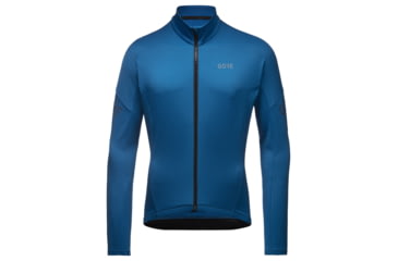Image of GOREWEAR Mens C3 Thermo Cycling Jersey in Sphere Blue XS Slim fit B8FED769, 100647-AZ00-S