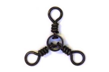 Image of Eagle Claw 3-Way Swivel,Resealable Package,Black,Size 8 01152-008
