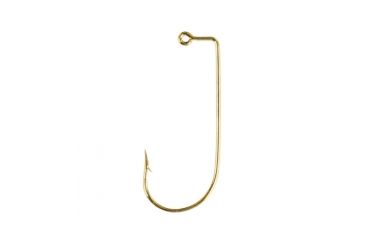 Image of Eagle Claw Aberdeen Jig Hook,Non-Offset,90 Degree Leg,Forged,Gold,100-Box Hooks 575-1