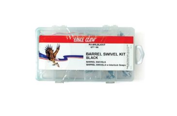 Image of Eagle Claw Black Barrel Swivel Kit with 186 Pieces 4014205