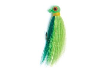 Image of Eagle Claw Bucktail Jig Hook,Green/Chartreuse Glow ECJB3/8-GCGL