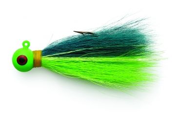 Image of Eagle Claw Bucktail Jig Hook,Green/Chartreuse Glow ECJB1/4-GCGL