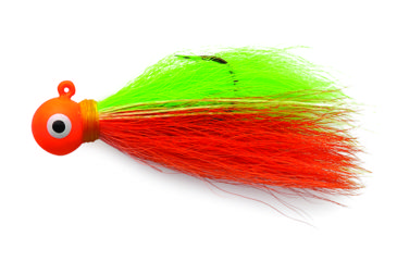 Image of Eagle Claw Bucktail Jig Hook,Orange/Chartreuse Glow ECJB1/4-OCGL