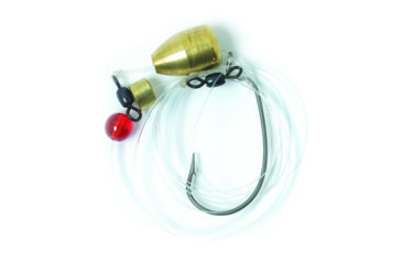Image of Eagle Claw Carolina Rig,Platinum Black,1/2oz Brass Weight w/ Red Glass Bead ECCR5