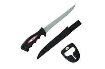 Image of Eagle Claw Fillet Knife w/ Soft Handle,6.25in Steel Blade w/ Sheath and Sharpener ECK6