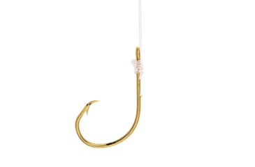 Image of Eagle Claw Lazer Sharp Inline Circle Baitholder Mono Snell 18in for Striped Bas with L2196G Hook, Gold, Size 5/0, 5 Per Pack, 9212C1H-5/0