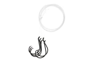 Image of Eagle Claw Lazer Sharp Inline Ocotopus Circle Mono Snell 36in with L7228BP-4/0 Hook, Platinum Black, 5 per Pack, L800C2H-4/0