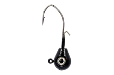 Image of Eagle Claw Lazer Sharp Pro-V Tear Drop Jig, 3/0 Hook, Black/ White, 3/8oz, 5 per Pack, LSTDPV38-04