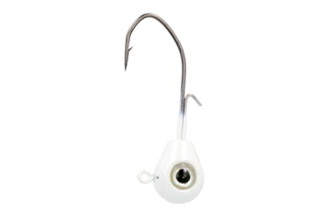 Image of Eagle Claw Lazer Sharp Pro-V Tear Drop Jig, 3/0 Hook, Pearl/ White, 3/8oz, 5 per Pack, LSTDPV38-08