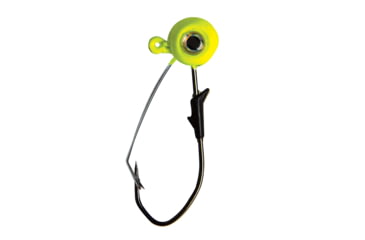 Image of Eagle Claw Lazer Sharp Pro-V Weedless Eagle Eye Jig, 2/0 Hook, Chartreuse, 1/8oz, 5 per Pack, LEEJW18-3