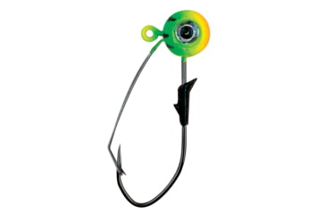 Image of Eagle Claw Lazer Sharp Pro-V Weedless Eagle Eye Jig, 2/0 Hook, Firetiger, 1/8oz, 5 per Pack, LEEJW18-23