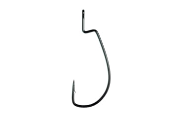 Image of Eagle Claw Lazer Sharp Value Series Heavy Wire Extra Wide Gap Worm Hook, Platinum Black, Size 2/0, 12 per Pack, LPA098GH-2/0
