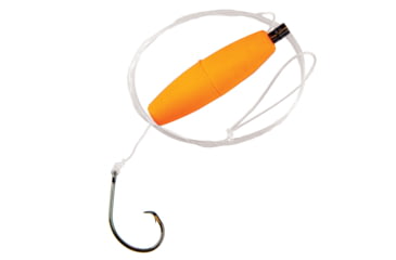 Image of Eagle Claw Lazer Sharpinline Circle Striped Bass Rig Size 7/0 Platinum Black L2004EL Hook, Cigar Foam Float 42in, 1/Pack, L922-C1