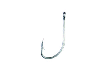 Image of Eagle Claw Plain Shank Hook,Offset,Ringed Eye,Stainless Steel,50-Box Hooks 090SSF-2/0