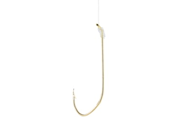 Image of Eagle Claw Pro-V Bend Aberdeen Snelled Hook, Down Eye, Gold, Size 1/0, 6 per Pack, 126H-1/0