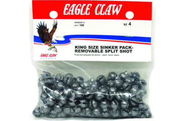 Image of Eagle Claw Removable Lead Split Shot King Pack, Size 4, 180/Pack, WRSSGP-4