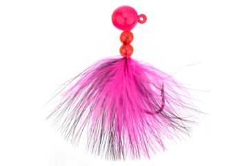 Image of Eagle Claw Salmon/Steelhead Marabou Jig,1/4oz,Pink/Black ECSSJ14-013