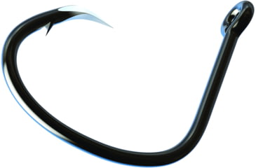 Image of Eagle Claw Trokar Lancet Tournament Non-Offset Circle Hook, Forged, Wide Gap, Live Bait, Welded Eye, Black Chrome, Size 8/0, 50 per Pack, TK4TP-8/0