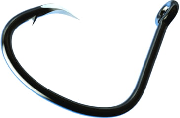 Image of Eagle Claw Trokar Lancet Tournament Non-Offset Circle Hook, Forged, Wide Gap, Live Bait, Welded Eye, Black Chrome, Size 9/0, 50 per Pack, TK4TP-9/0