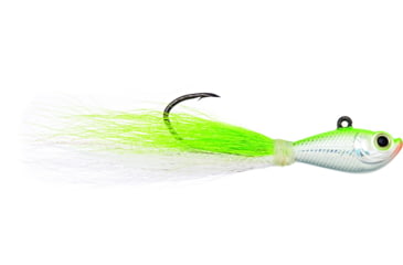 Image of Eagle Claw Trokar Pro-V Bend Bucktail Jig, 3 oz, 7/0 Hook Chartreuse, TKBJ3C-7/0