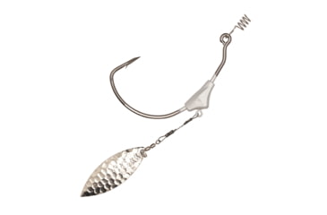 Image of Eagle Claw Trokar Swim Blade, #3 Hammered Nickel Willow Blade, 3/0 Hook, 1/8oz, TK178-318